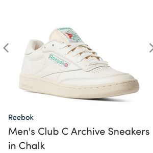REEBOK Men's Club C Archive Sneakers in Chalk